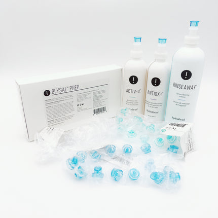 Hydrafacial Treatment Pack Glysal Prep 7.5%, Activ4, Antiox+, Rinseaway & 45 Tips Pack for Sale